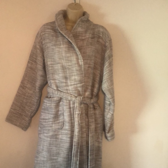 Spa Essentials by sleep sense gray fall robe - Picture 5 of 14